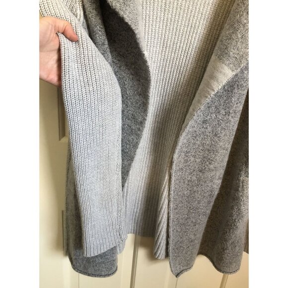 Umgee Cardigan Sweater Women's XL Gray Open Front Pockets Oversized Minimalist - Picture 6 of 8
